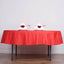 Polyester 90" Round Tablecloth Red - Stain & Wrinkle-Resistant Table Cover