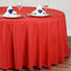 Polyester 120" Round Tablecloth Red - Seamless Wrinkle-Resistant Table Cover
