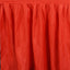 Polyester 21ft Table Skirt Red - Classic Pleated Design