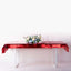 Metallic Foil Tablecloth Rectangle Red - Decorative Disposable Table Cover 40"x90"