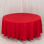 Cotton Blend 108" Round Tablecloth Red - Wrinkle-Resistant Design