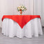 Premium Polyester 54"x54" Table Overlay Square Tablecloth Red - Stain and Wrinkle-Resistant 220GSM Table Topper