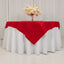 Cotton Blend 54"x54" Table Overlay Square Tablecloth Red - Wrinkle-Resistant Table Topper