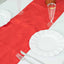 Taffeta 12"x108" Table Runner Red - Accordion Crinkle Design
