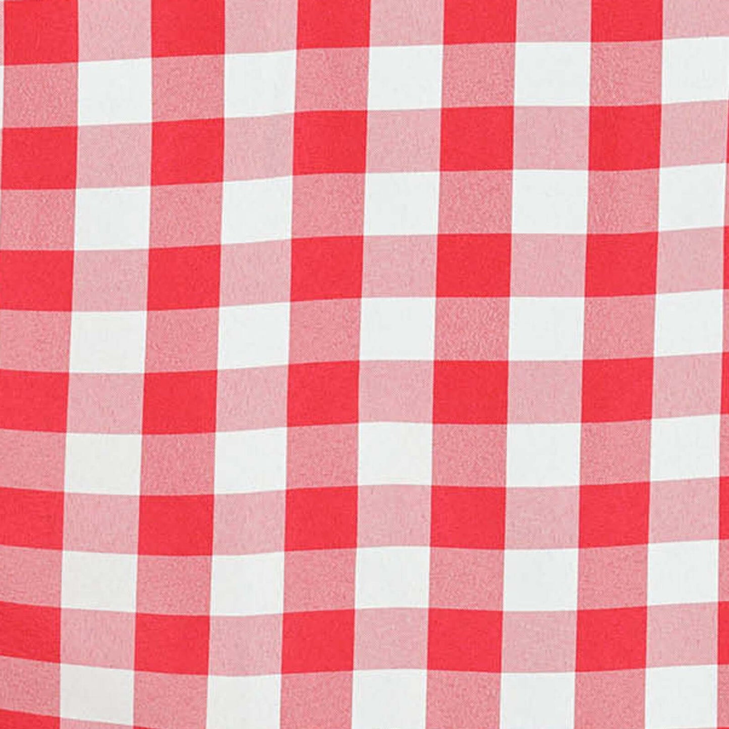 Polyester 90"x156" Rectangle Tablecloth White/Red - Seamless Checkered Buffalo Plaid Table Cover