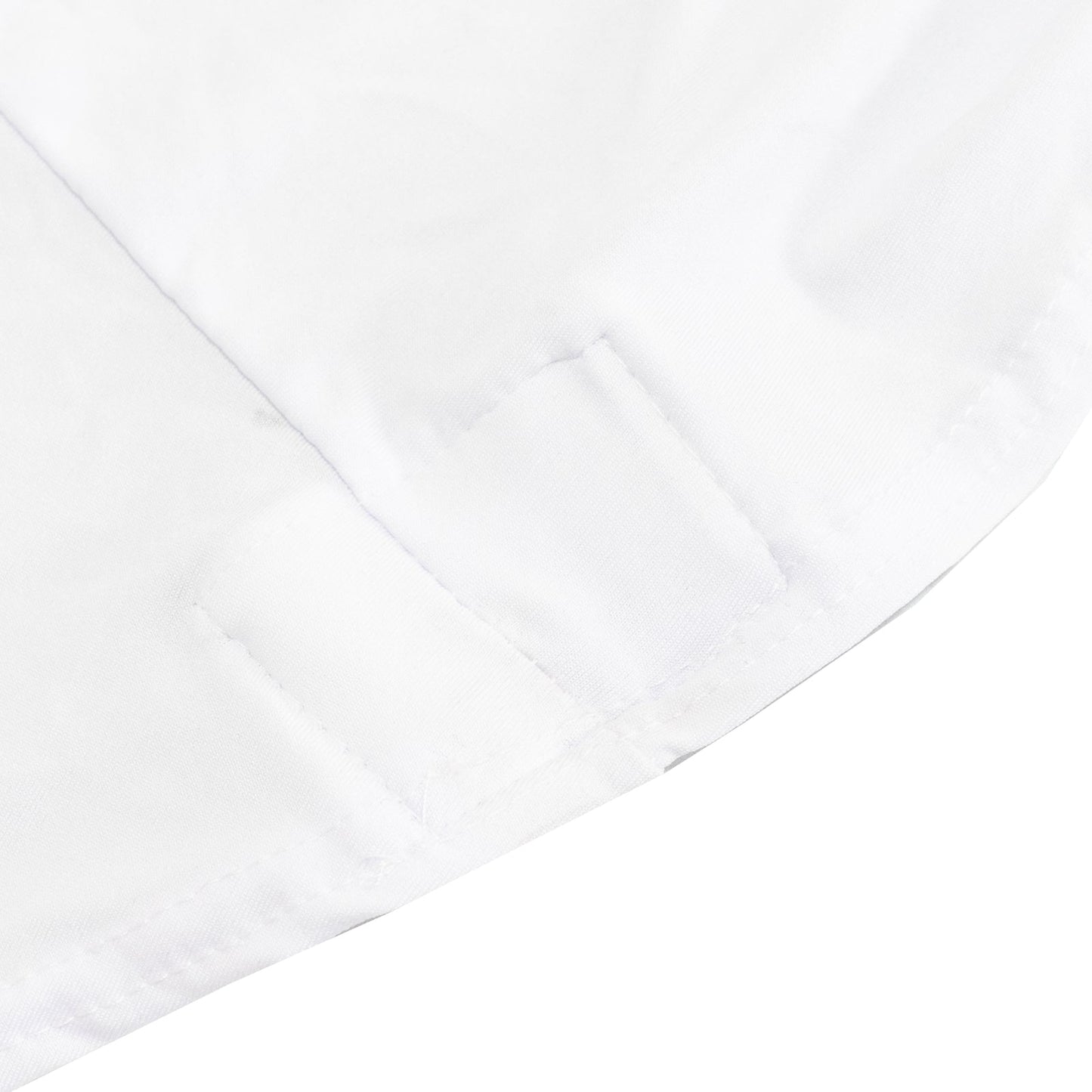 Stretch Spandex 72"x30" Rectangle Table Cover Red/White Cross Over Design - Versatile & Sleek Two-Piece Fitted Tablecloth with Elastic Foot Pockets