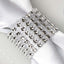 10 Pack Rhinestone Napkin Rings with Velcro Brooch Buckle Silver - Stylish Design for Chair Sashes
