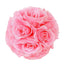 2 Pack 7" Pink Artificial Silk Rose Kissing Ball, Faux Flower Ball