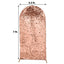 7ft Sparkly Rose Gold Double Sided Big Payette Sequin Chiara Backdrop Stand Cover For Fitted Round Top Wedding Arch
