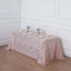 Tulle 90"x156" Rectangle Tablecloth Rose Gold - Sequin Leaf Embroidered Table Cover