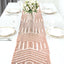 Sequin 12"x108" Table Runner Rose Gold - Diamond Glitz Design