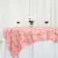 Satin 72"x72" Table Overlay Square Tablecloth Dust Rose - 3D Rosette Table Cover