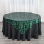 Sequin 72"x72" Table Overlay Square Tablecloth Hunter Emerald Green - Big Payette Table Cover