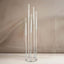 5-Arm Round Cluster Crystal Candelabra Clear with Mirror Base - Radiant Candle Holder Table Centerpiece for Votive & Pillar Candles 51"