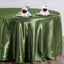 Satin 108" Round Tablecloth Olive Green - Smooth and Lustrous Table Cover