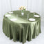 Satin 120" Round Tablecloth Dusty Sage Green - Stylish Seamless Table Cover