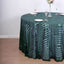 Sequin 120" Round Tablecloth Hunter Emerald Green - Seamless Diamond Glitz Table Cover