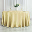 Satin 120" Round Tablecloth Champagne - Stylish Seamless Table Cover