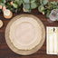 6-Pack Disposable Table Placemats in Natural with Walnut Wood Design - Cardboard Placemats for Rustic & Farmhouse Themes 13"
