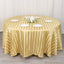 Satin Striped 120" Round Tablecloth Champagne - Silky Smooth Seamless Table Cover