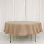 Faux Burlap Jute 90" Round Tablecloth Natural - Rustic Event Table Linen