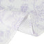 Polyester 108" Round Tablecloth White - Lavender Lilac French Toile Pattern for Chic Weddings