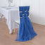 5 Pack Chiffon Chair Sashes Royal Blue - Soft & Lightweight Designer Chair Bows 22"x78"