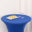 Spandex 36" Round Cocktail Table Cover Royal Blue - Easy to Maintain Stretch Fitted Highboy Tablecloth