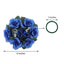 4 Pack 3" Royal Blue Artificial Silk Rose Flower Candle Ring Wreaths