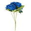 2 Bushes 17" Royal Blue Premium Silk Jumbo Rose Flower Bouquet, High Quality Artificial Wedding Floral Arrangements