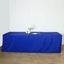 Fitted Polyester 96"x30" Rectangle Tablecloth Royal Blue - Durable and Easy to Maintain Table Cover