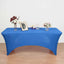 Stretch Spandex 72"x30" Rectangular Table Cover Royal Blue with Curved Open Back Design Tailored Professional Look