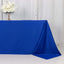 Scuba Rectangular 90"x132" Tablecloth Royal Blue - Wrinkle Free, Stain Resistant & Seamless Table Cover