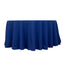 Cotton Blend 120" Round Tablecloth Royal Blue - Seamless Wrinkle-Resistant Table Cover