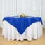 Premium Polyester 70"x70" Table Overlay Square Tablecloth Royal Blue 220GSM Wrinkle-Resistant Table Cover