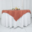 Premium Polyester 54"x54" Table Overlay Square Tablecloth Terracotta (Rust) - Stain and Wrinkle-Resistant 220GSM Table Topper
