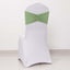 5 Pack Spandex Chair Sashes Sage Green Ruffled Style - Wide Easy to Use Stretch Chair Bands 8"x13"