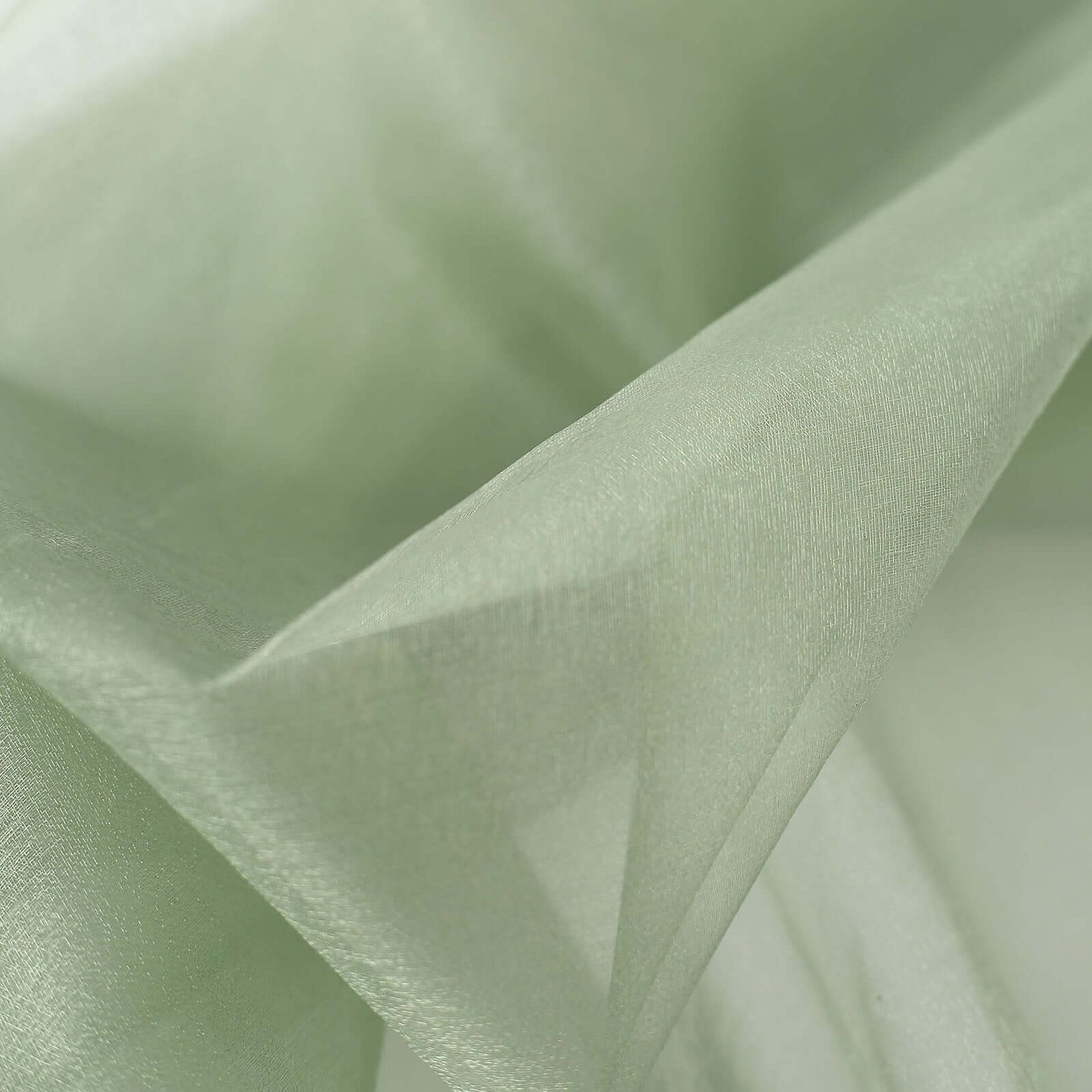 54"x10yd | Sage Green Solid Sheer Chiffon Fabric Bolt, DIY Voile Drapery Fabric
