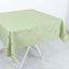 Polyester 54"x54" Square Tablecloth Sage Green with Gold Foil Geometric Pattern - Wrinkle-Resistant & Durable for Stylish Settings