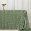 Premium Crushed Velvet 90"x132" Rectangle Tablecloth Sage Green - Reusable Soft & Seamless Table Cover