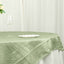 Taffeta 72"x72" Table Overlay Square Tablecloth Sage Green - Accordion Crinkle Table Cover