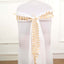 Taffeta Ribbon Sash with 4" Leaf Petal Design Champagne 50ft - Sophisticated Artificial Fabric Garland