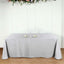 Polyester 90"x156" Rectangle Tablecloth Silver - Seamless Wrinkle-Resistant Table Cover