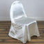 Satin Chair Cover Self-Tie Universal Design Ivory - Durable Slip-On Cover for Folding, Dining, Banquet & Standard Chairs