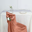 Satin Chair Cover Self-Tie Universal Design Terracotta (Rust) - Durable Slip-On Cover for Folding, Dining, Banquet & Standard Chairs