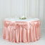 Satin 14ft Table Skirt Dusty Rose - Pleated Double Drape Table Cover