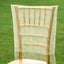 Organza Chair Slipcover with Satin Embroidery for Chiavari Chairs Ivory - Chair Back Cover
