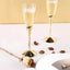 6-Pack Plastic Champagne Flutes Clear/Gold - Stylish Disposable Glasses for Toasts 5oz