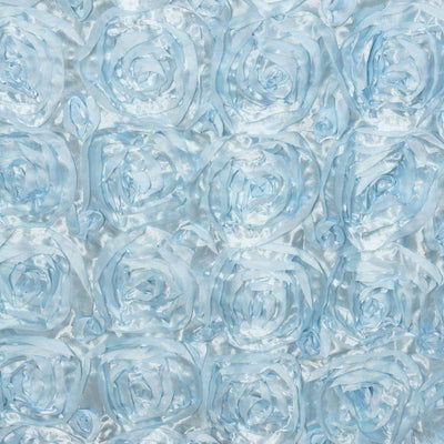 Rosette Satin 14"x108" Table Runner Light Blue - Grandiose Design