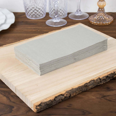 50-Pack Paper Napkins Silver - Soft Disposable 2-Ply Dinner Napkins for Weddings